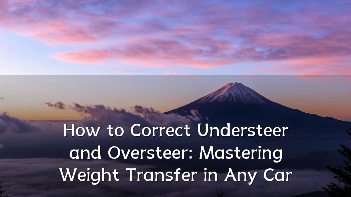 How to Correct Understeer and Oversteer: Mastering Weight Transfer in Any Car