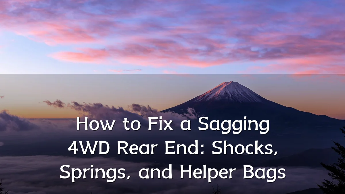 How to Fix a Sagging 4WD Rear End: Shocks, Springs, and Helper Bags